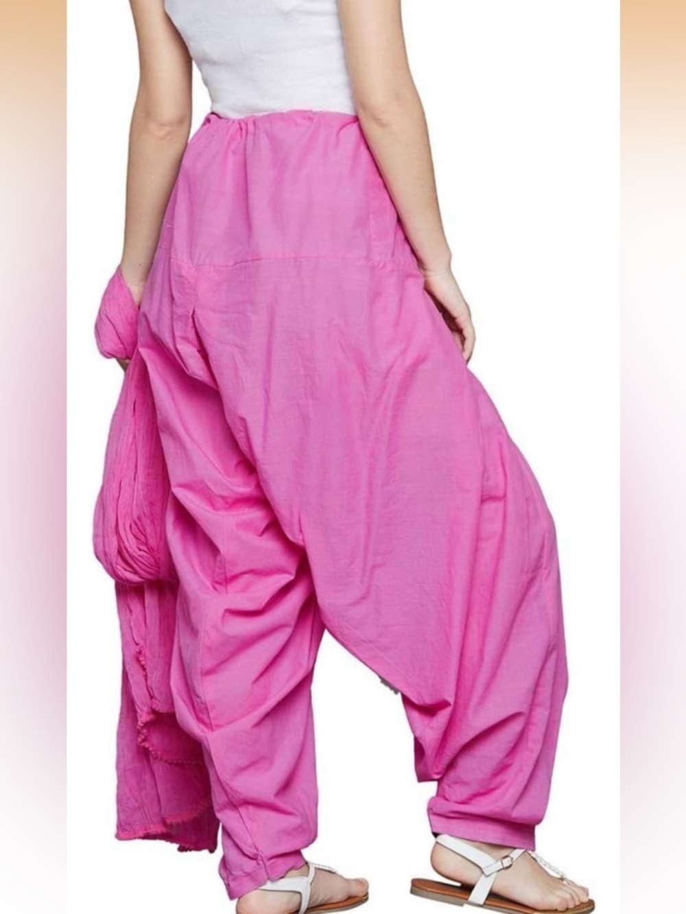 Women's Pink Harem Track Pants - Relaxed Jogger Style